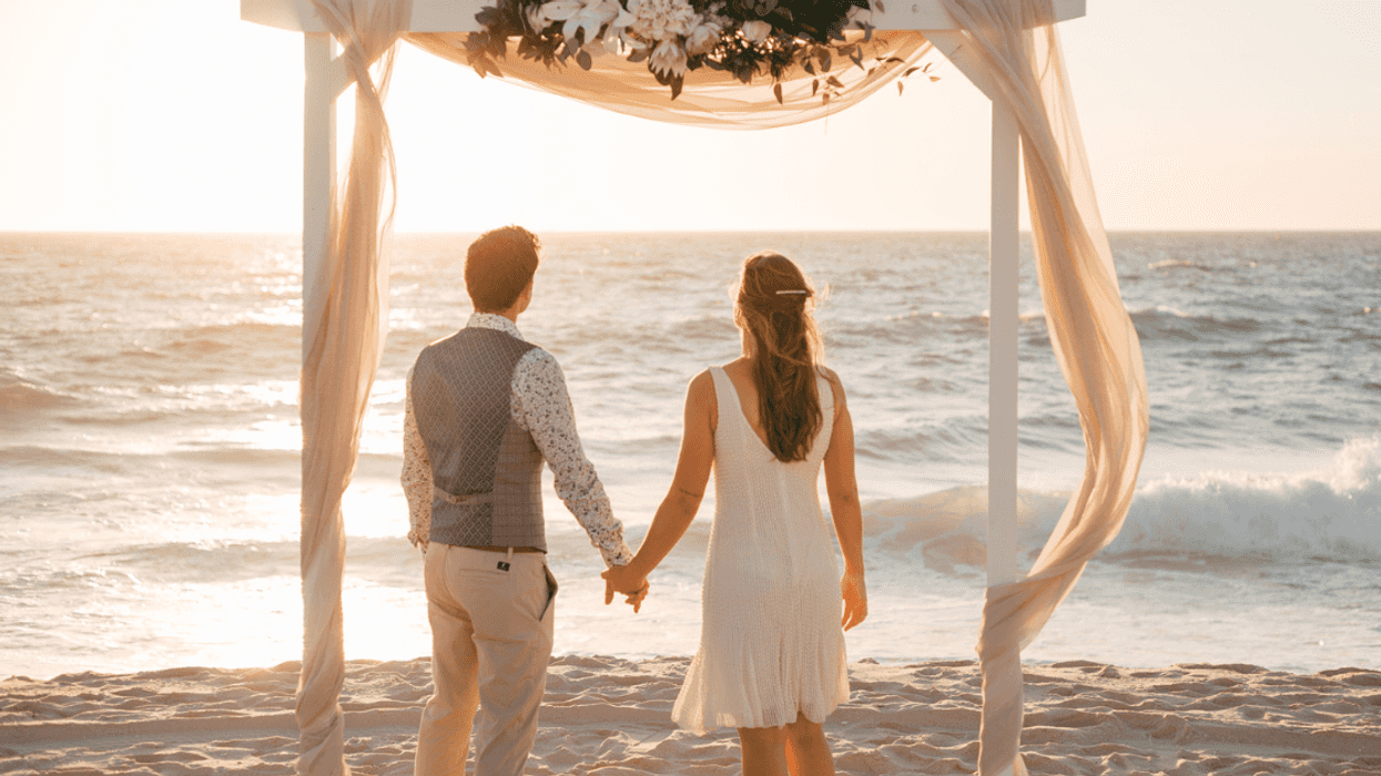 A beach wedding
