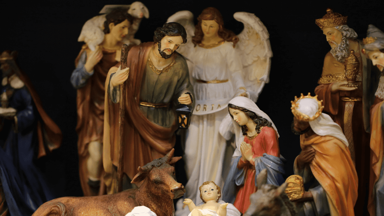 A ceramic nativity scene.