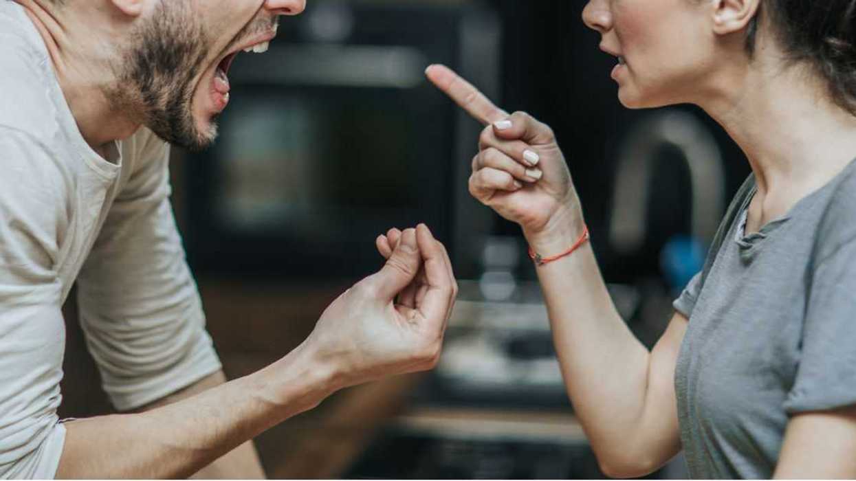 A couple argues bitterly