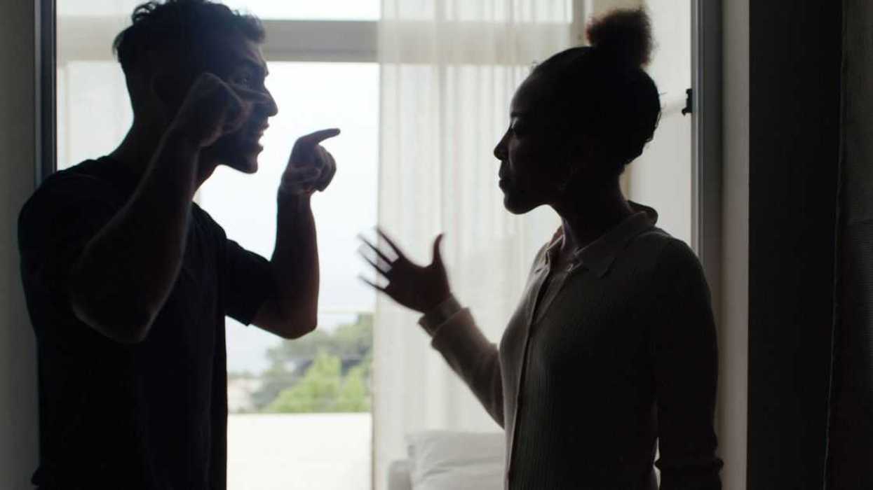 A couple in the middle of a fight. Arguing about their relationship problems
