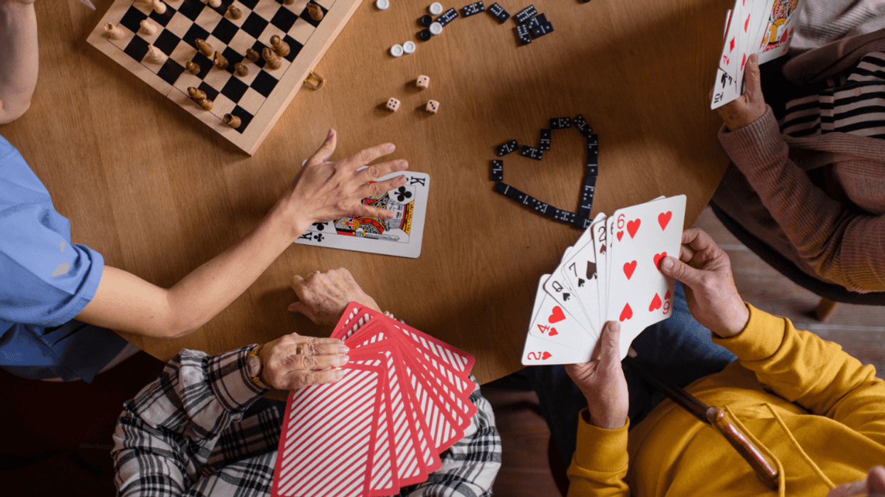 A group of women having a game night.
