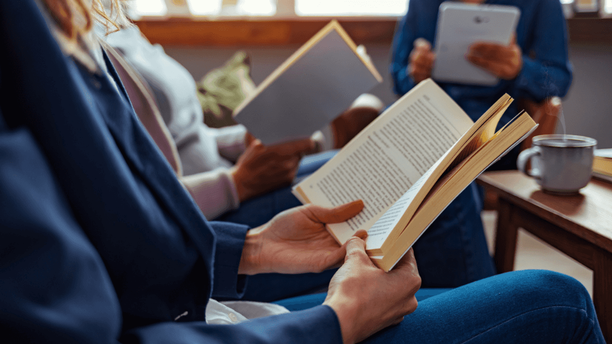 A group of women reading books.