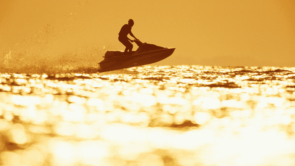 a jet ski on the water