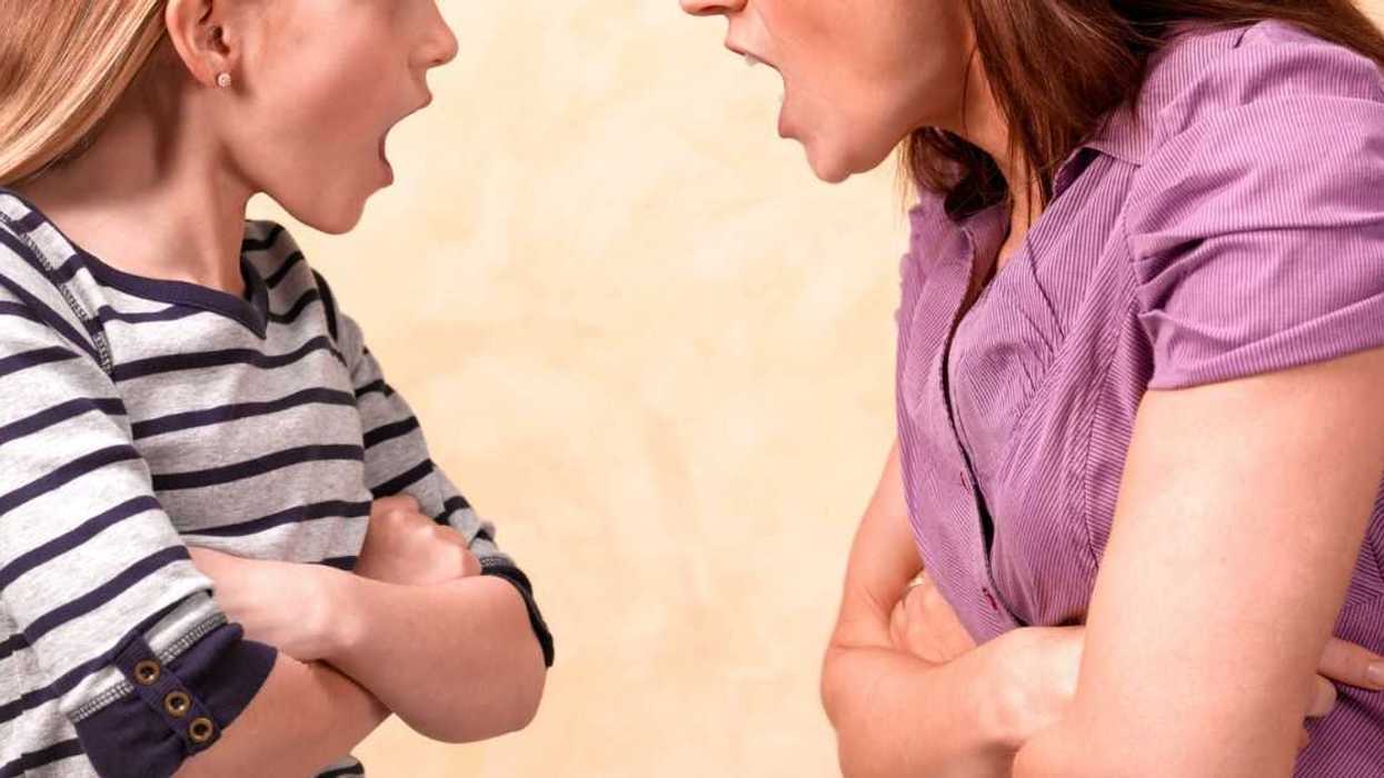 A mom and daughter argue