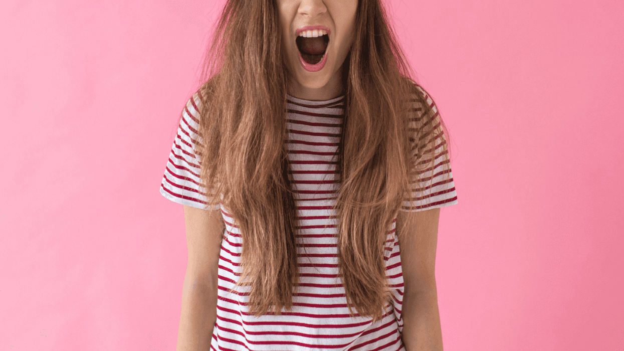 A screaming teenage girl