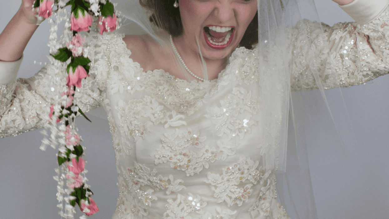 angry bride yelling