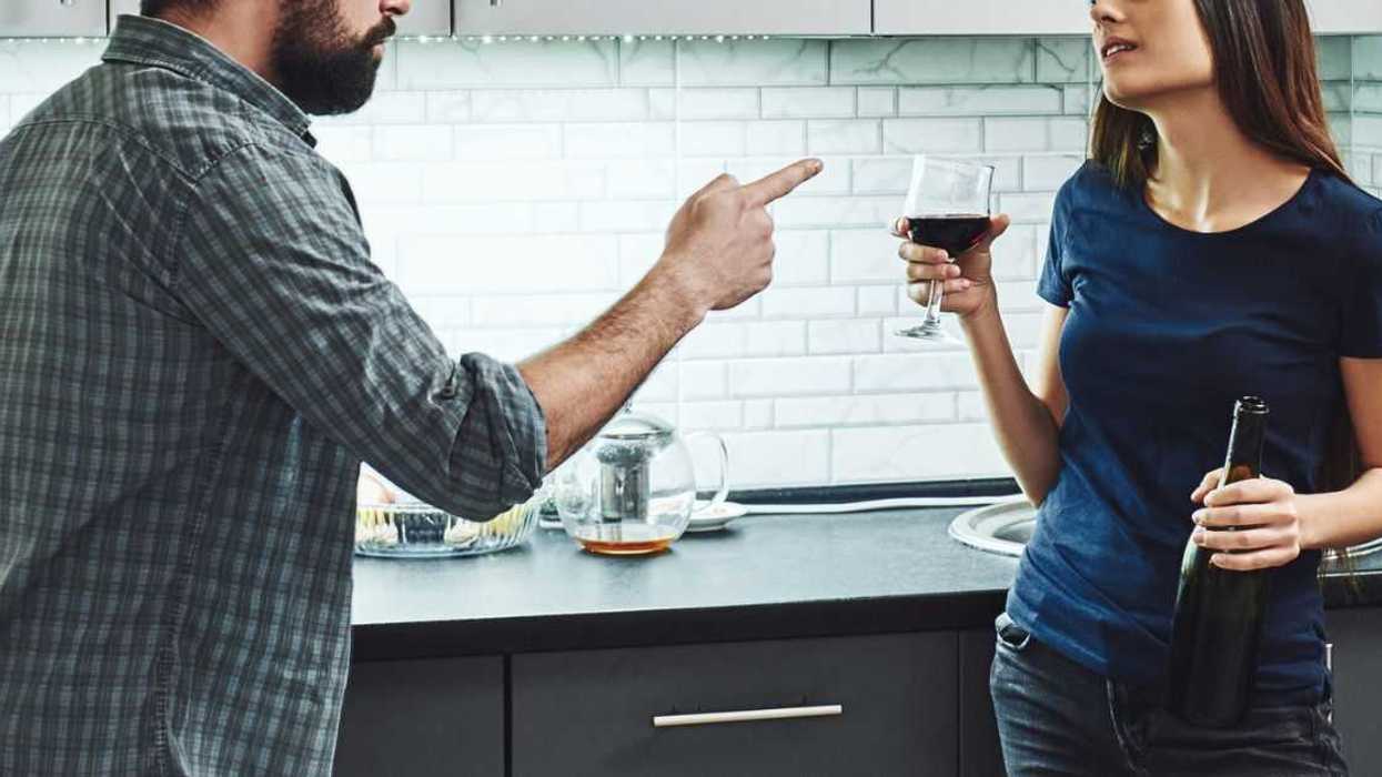 Arguing young couple