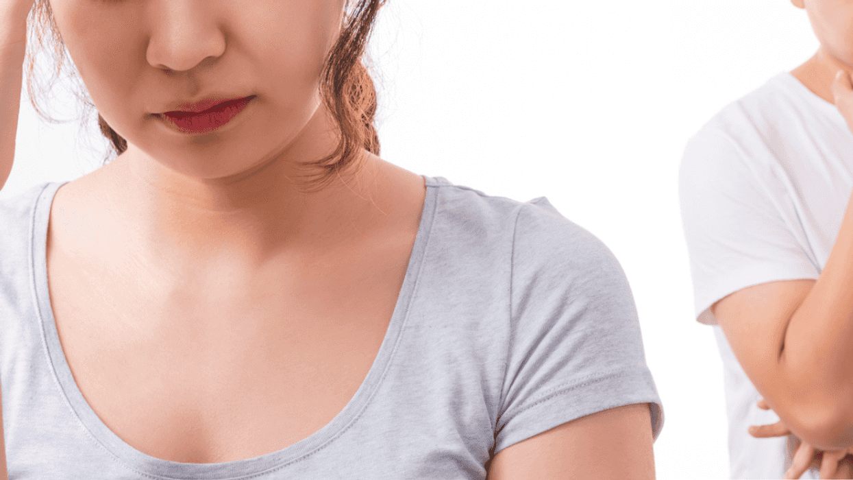 Asian woman and white boyfriend arguing