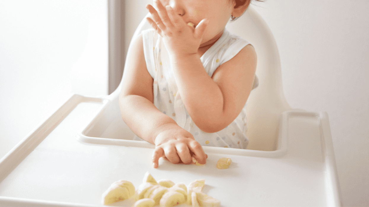 Baby in expensive high chair