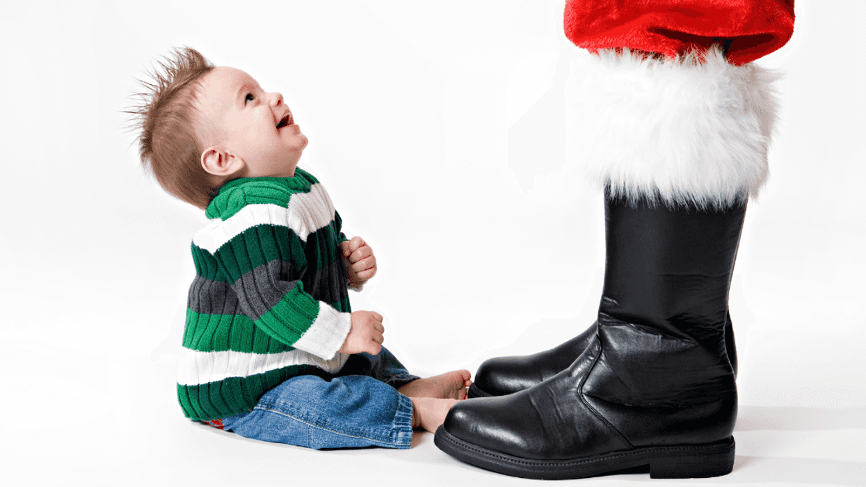 Baby with Santa Claus