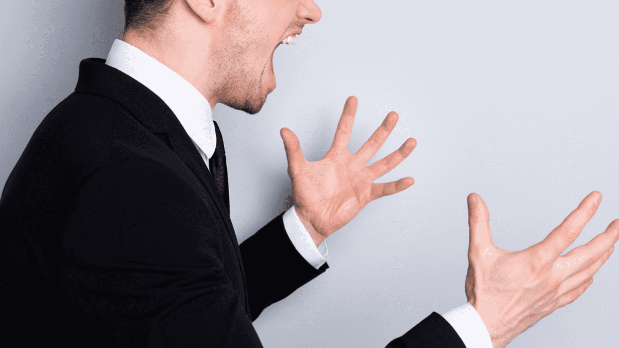 Best Man yelling at wedding