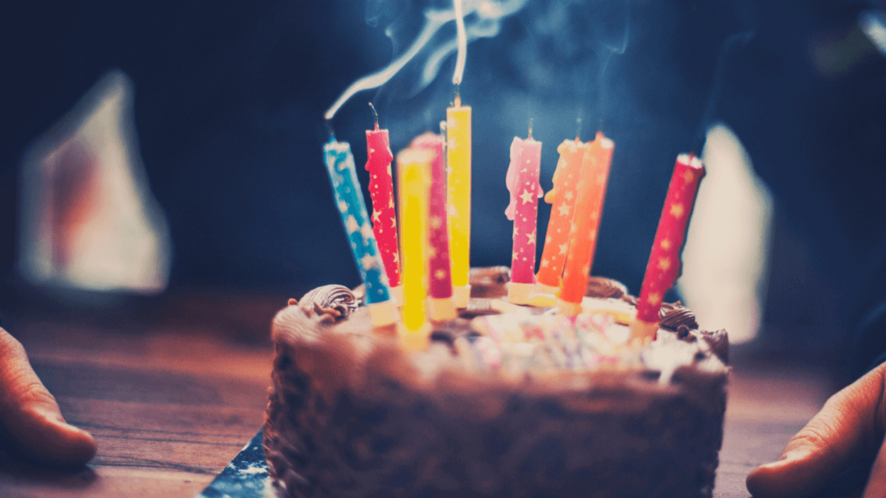 Birthday cake with candles