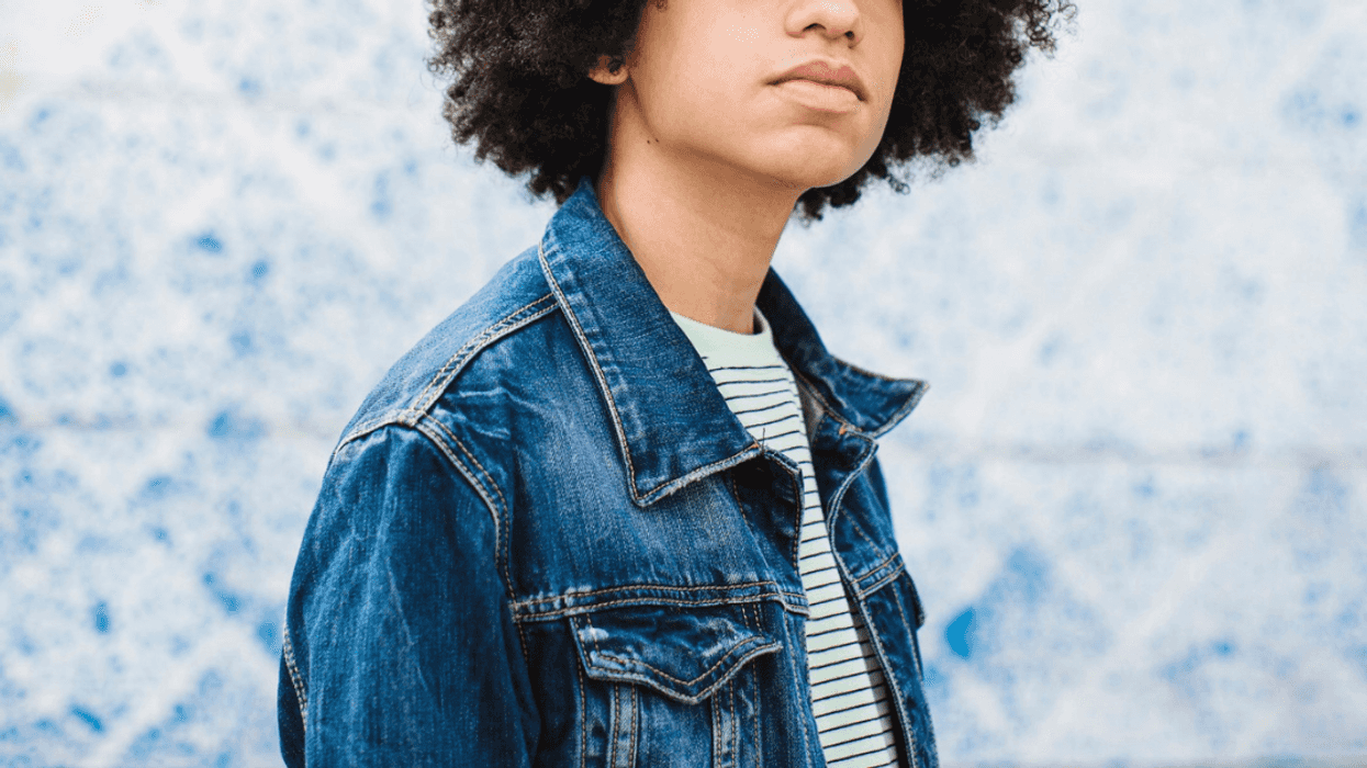 Black teen with natural hair