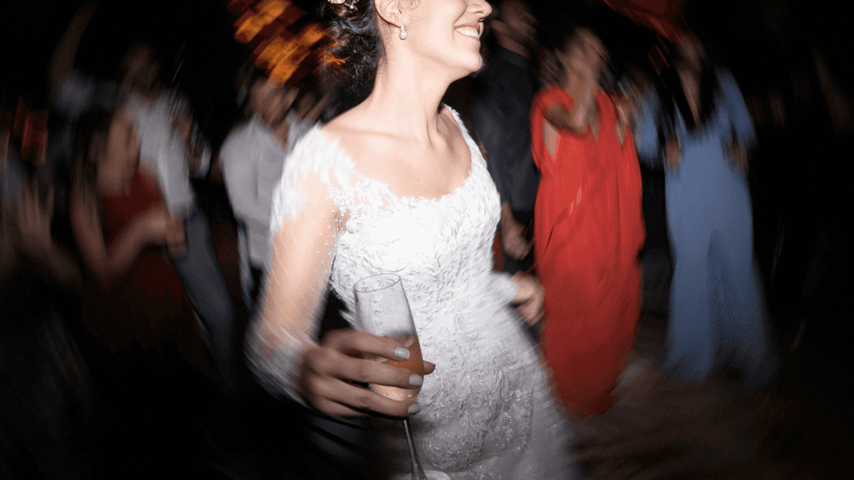 bride dancing at wedding reception