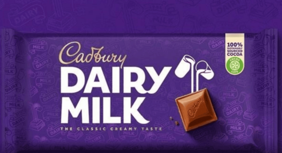 Cadbury purple wrapper
