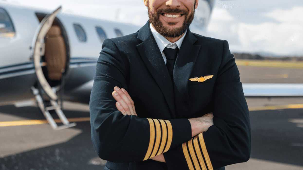 Confident-looking pilot