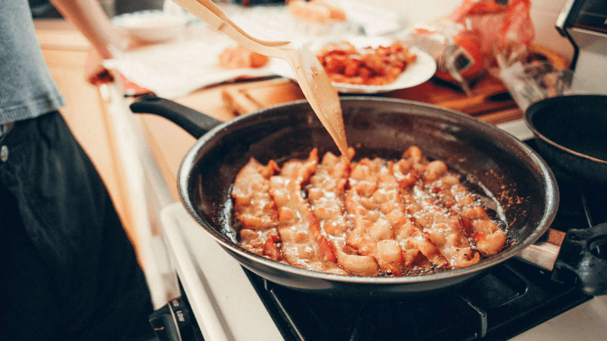 cooking bacon