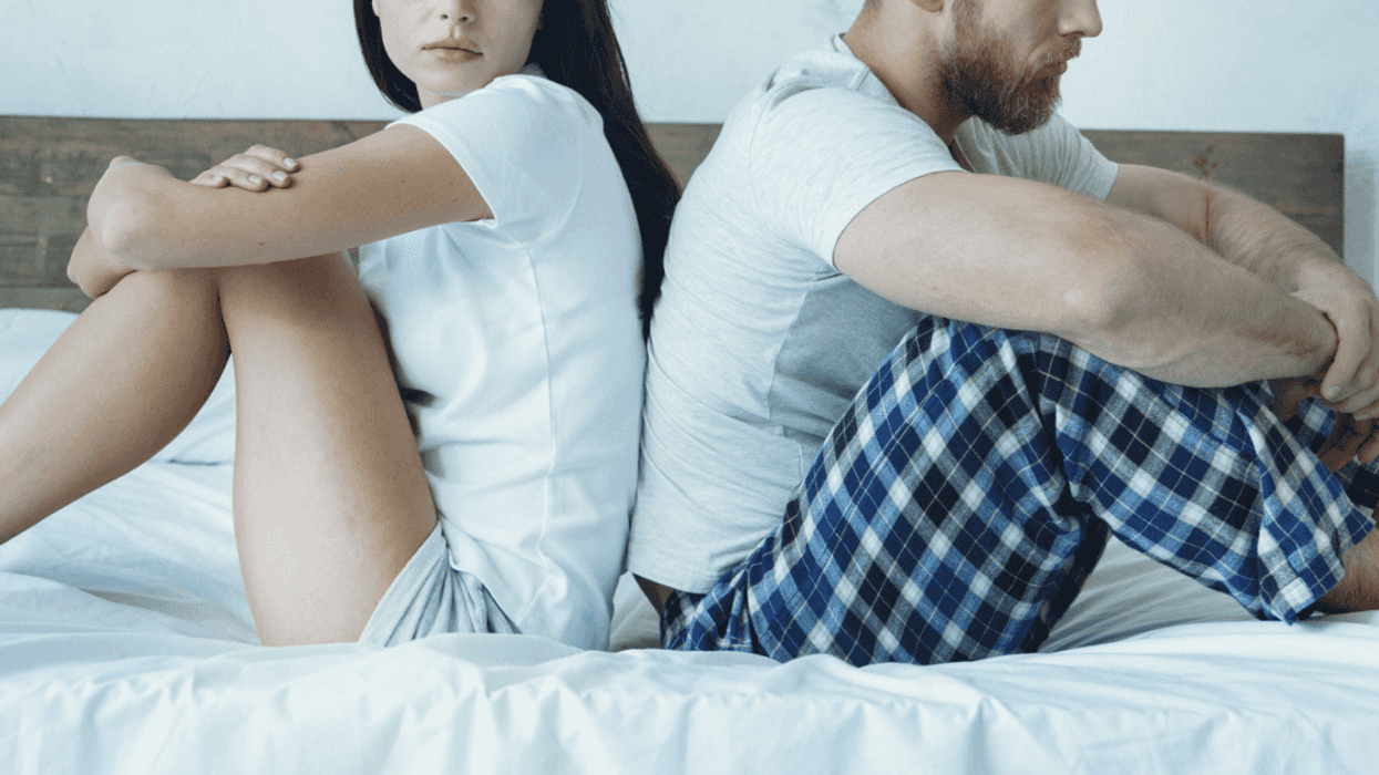 Couple arguing in the bedroom