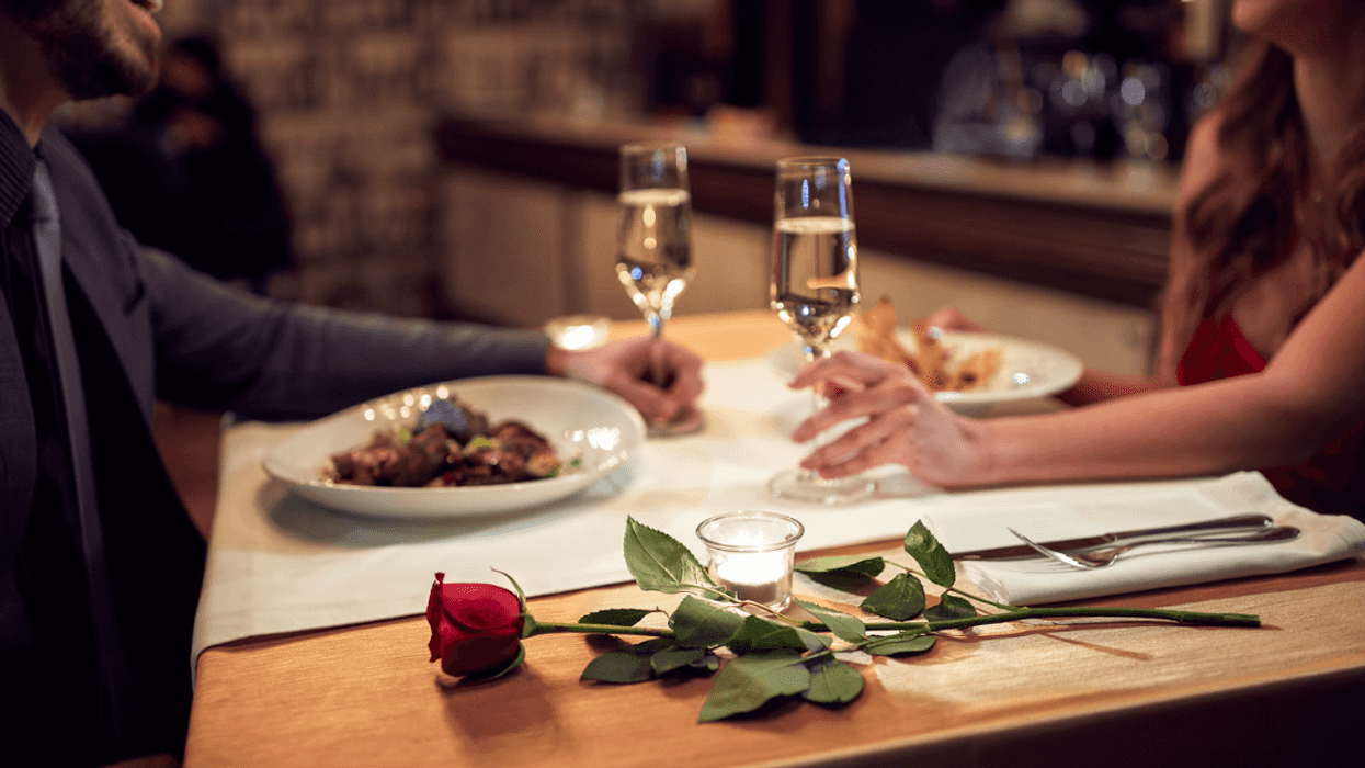 Couple having a romantic dinner