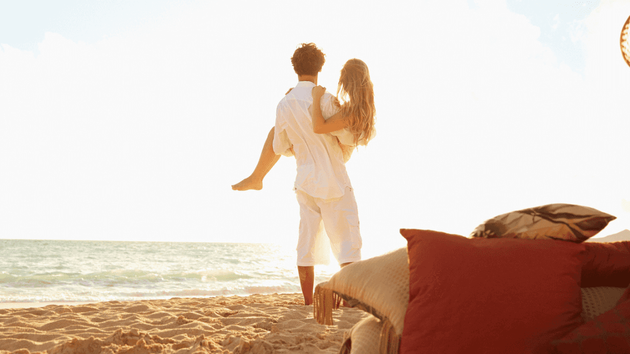 Couple on their honeymoon