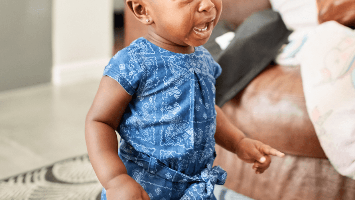 Crying toddler