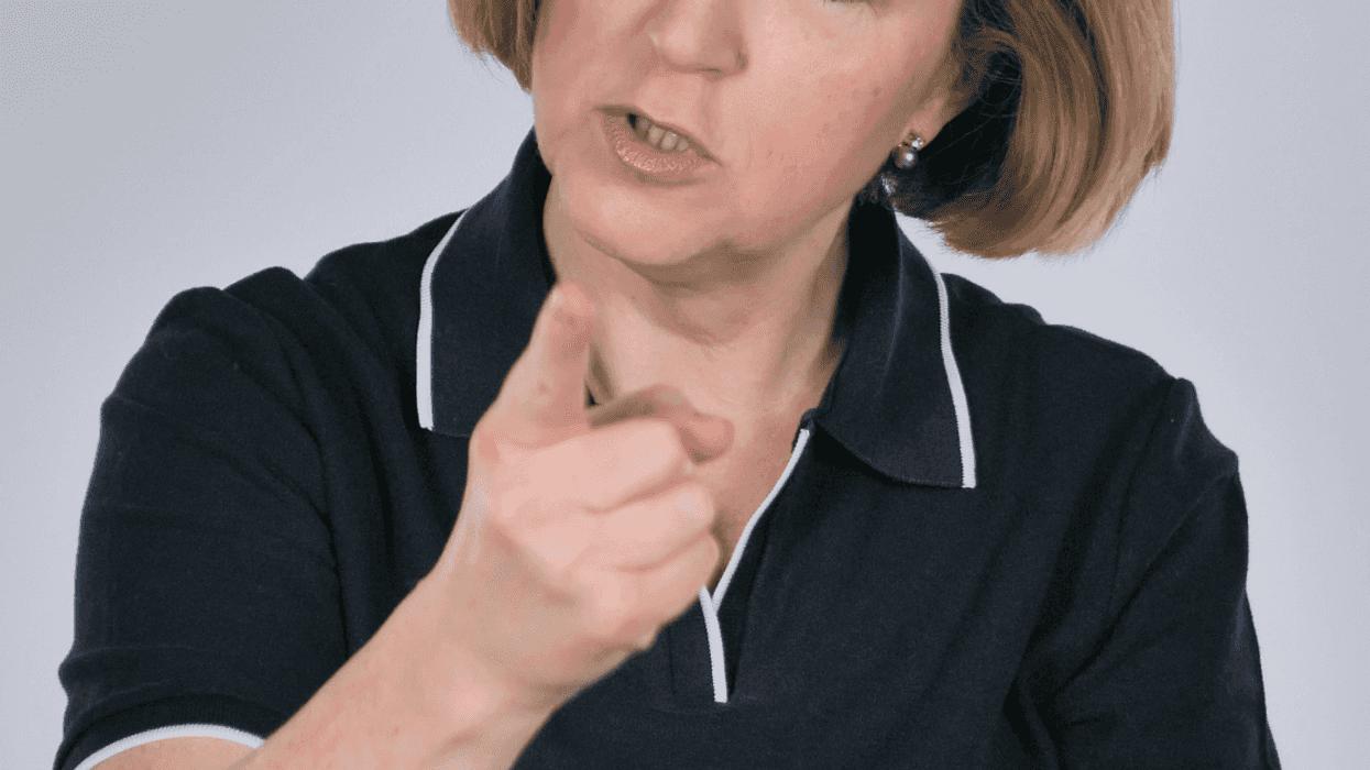 disapproving older woman