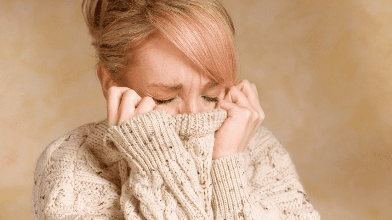 Embarrassed woman