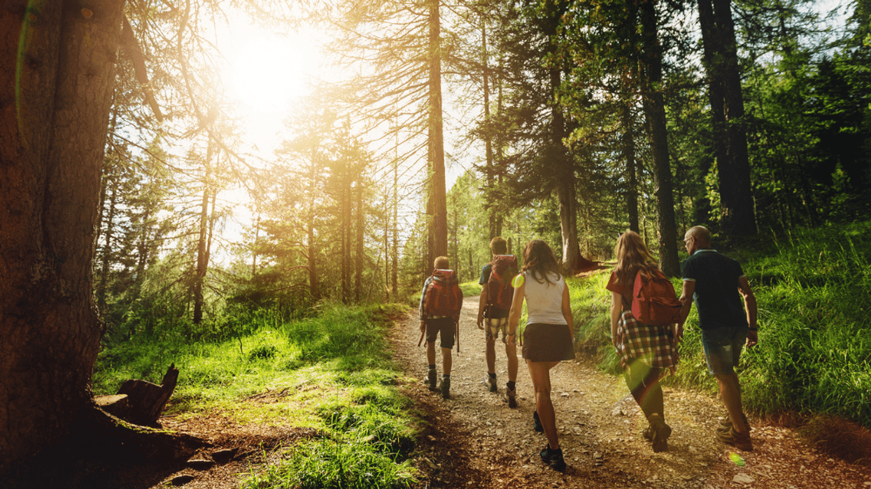 Family group on a hike