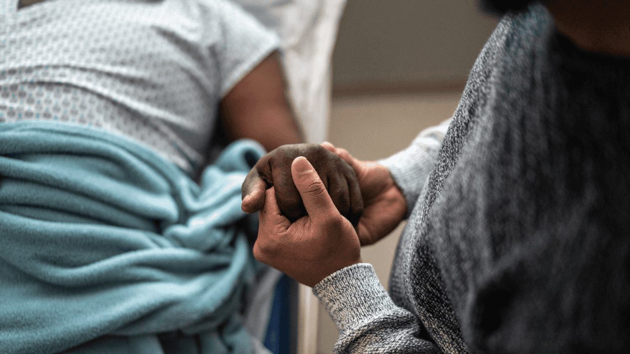 father with son at hospital