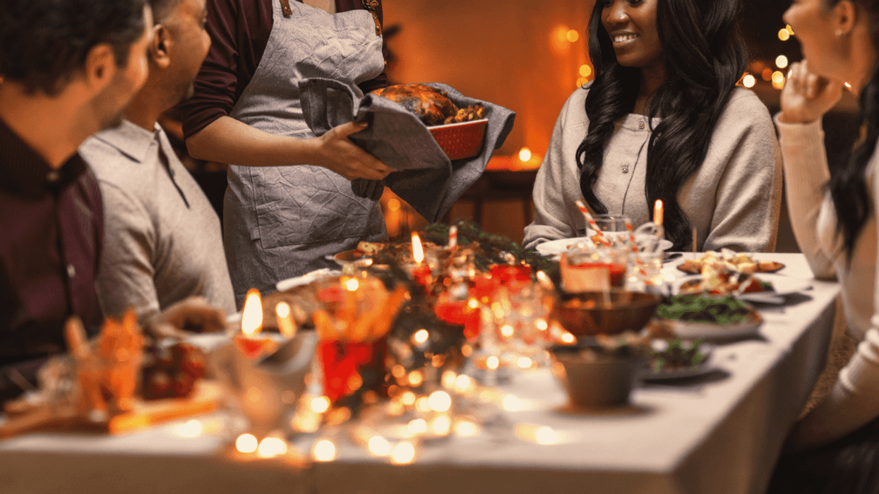 Friends at a dinner party
