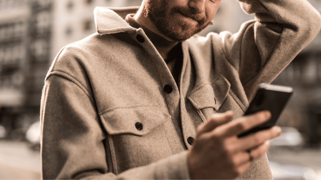 Frustrated man on phone