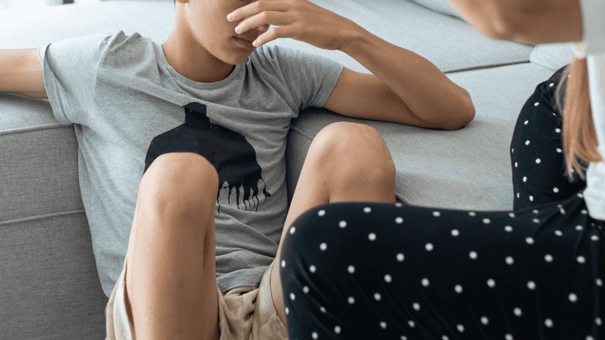 frustrated teenage boy