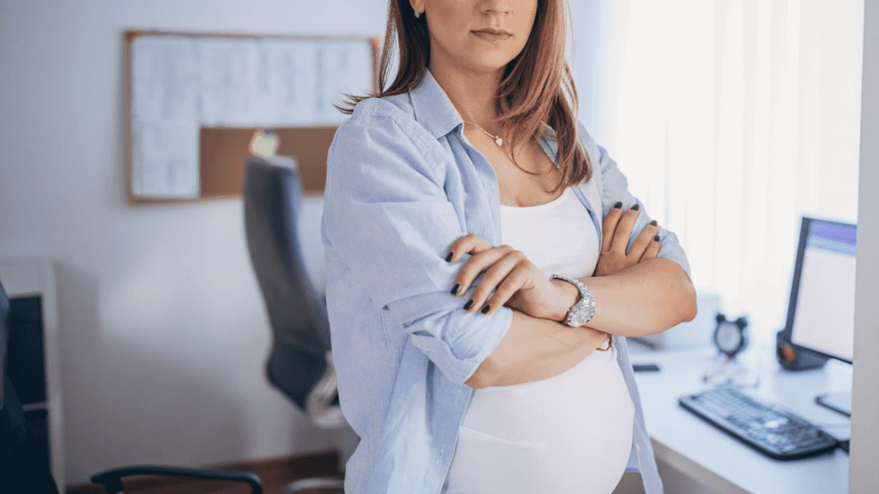 Furious pregnant woman