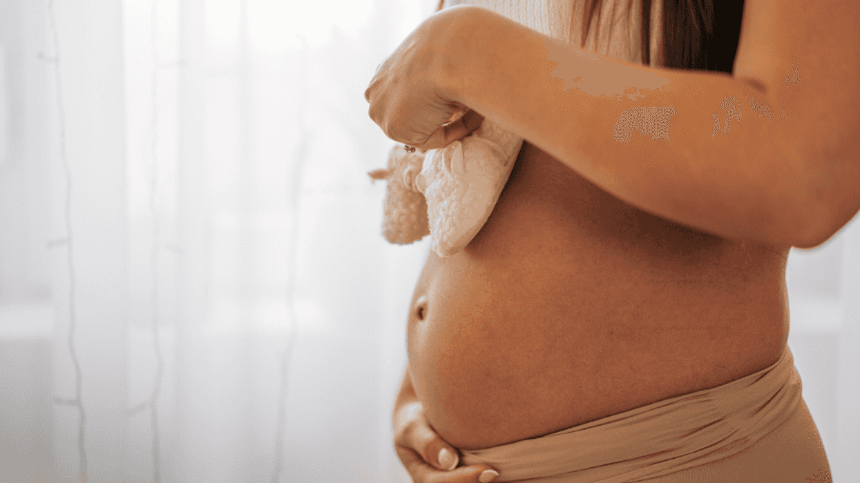 Future mom with baby bump showing