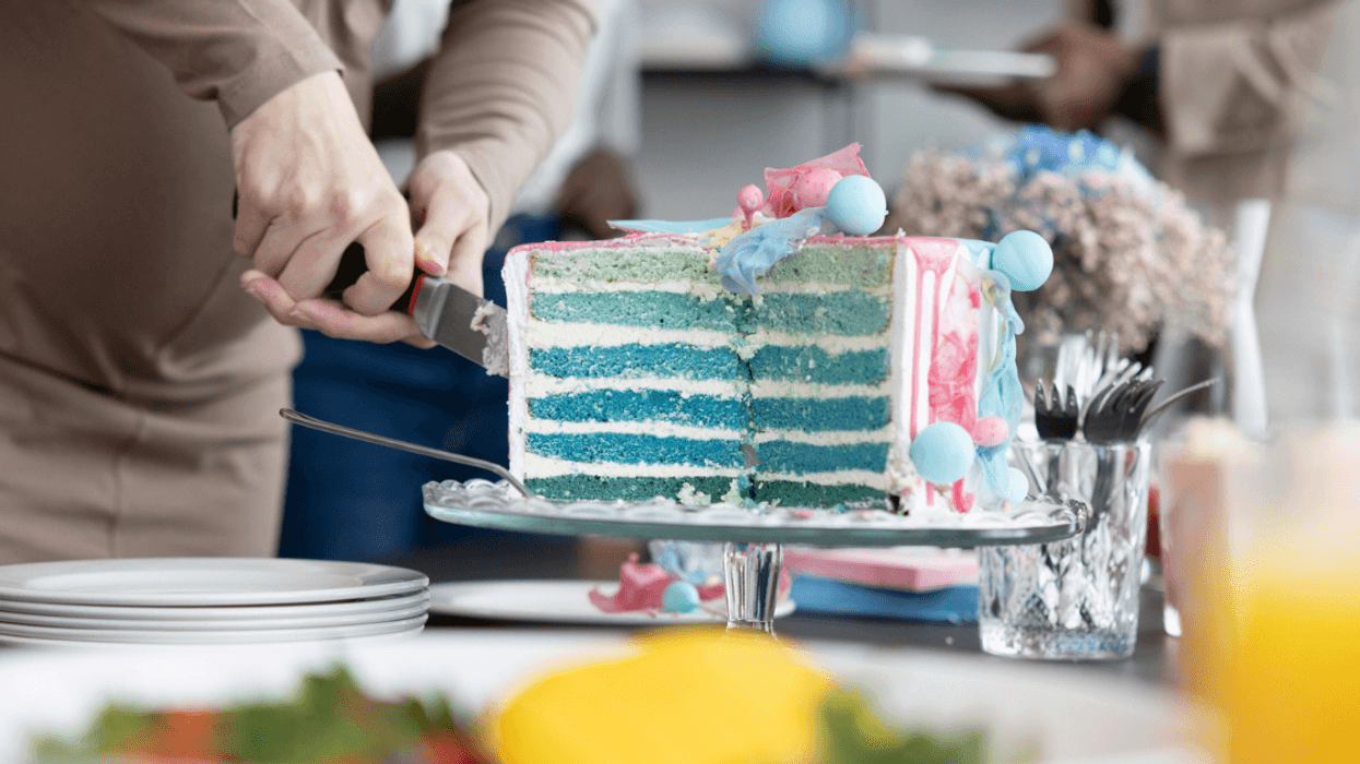 Gender reveal cake