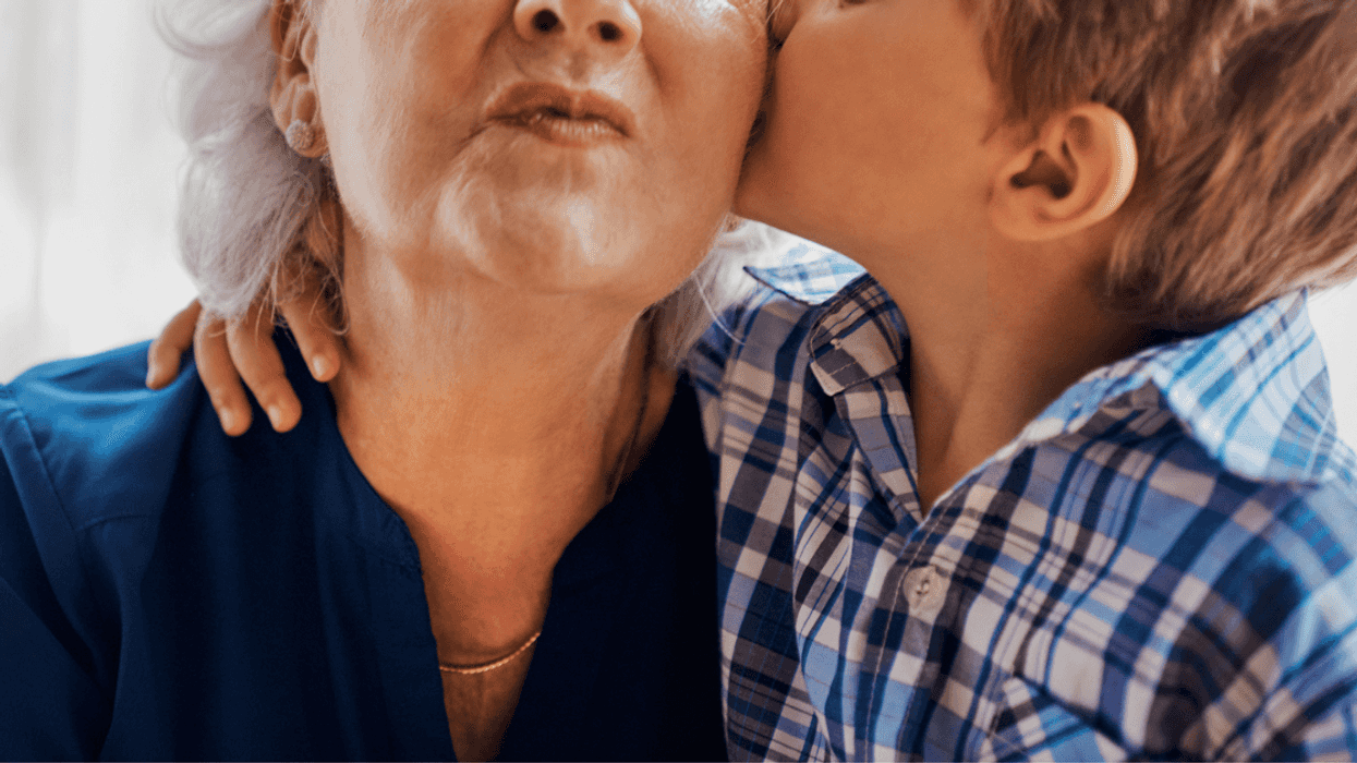 Grandmother with young grandson