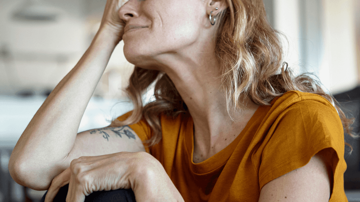 Grieving woman