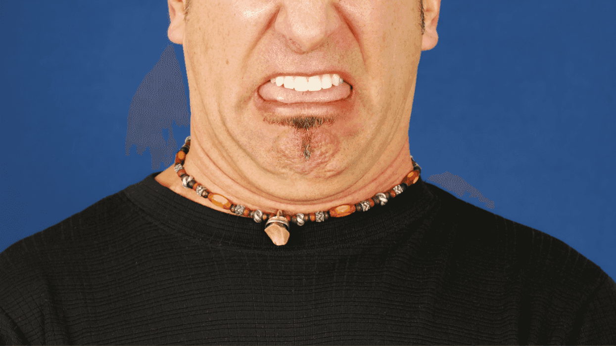 Grossed out and angry man