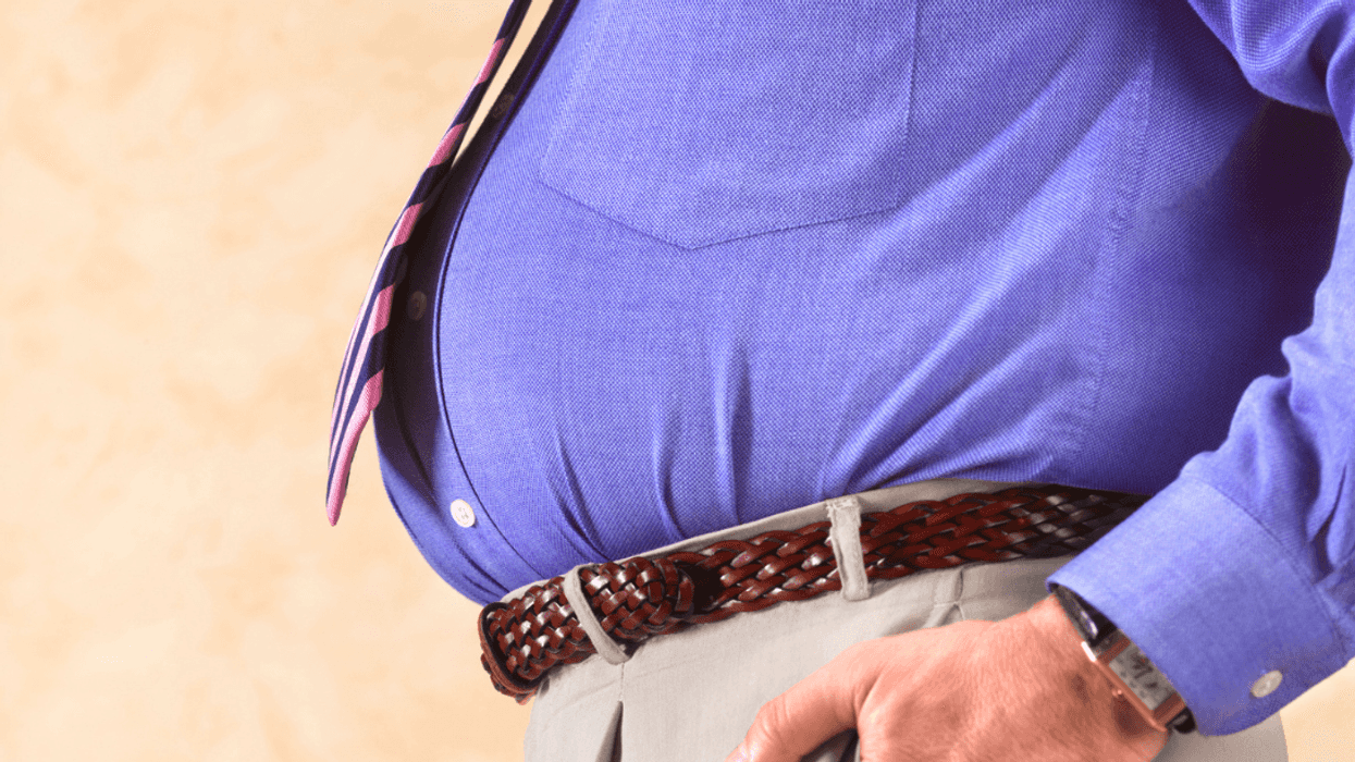 Guy showing his belly