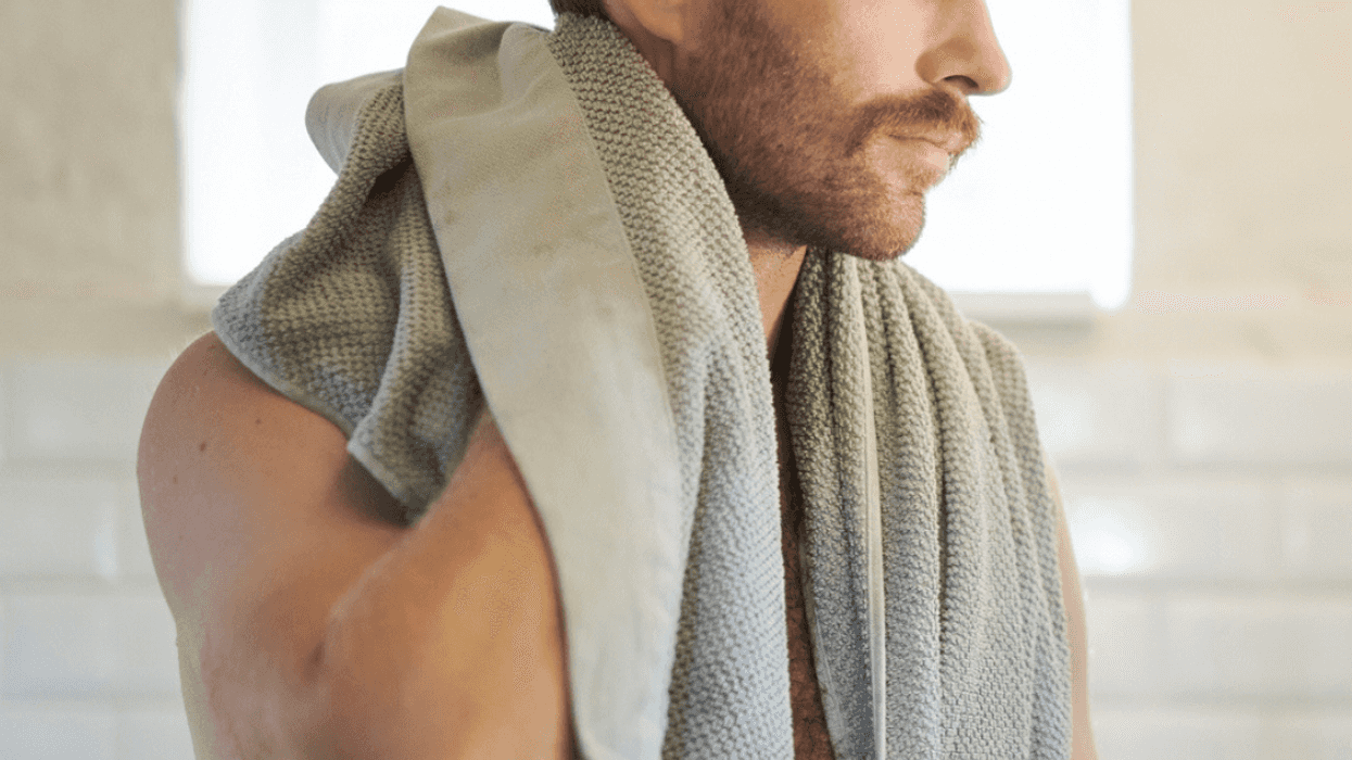 Guy with a towel