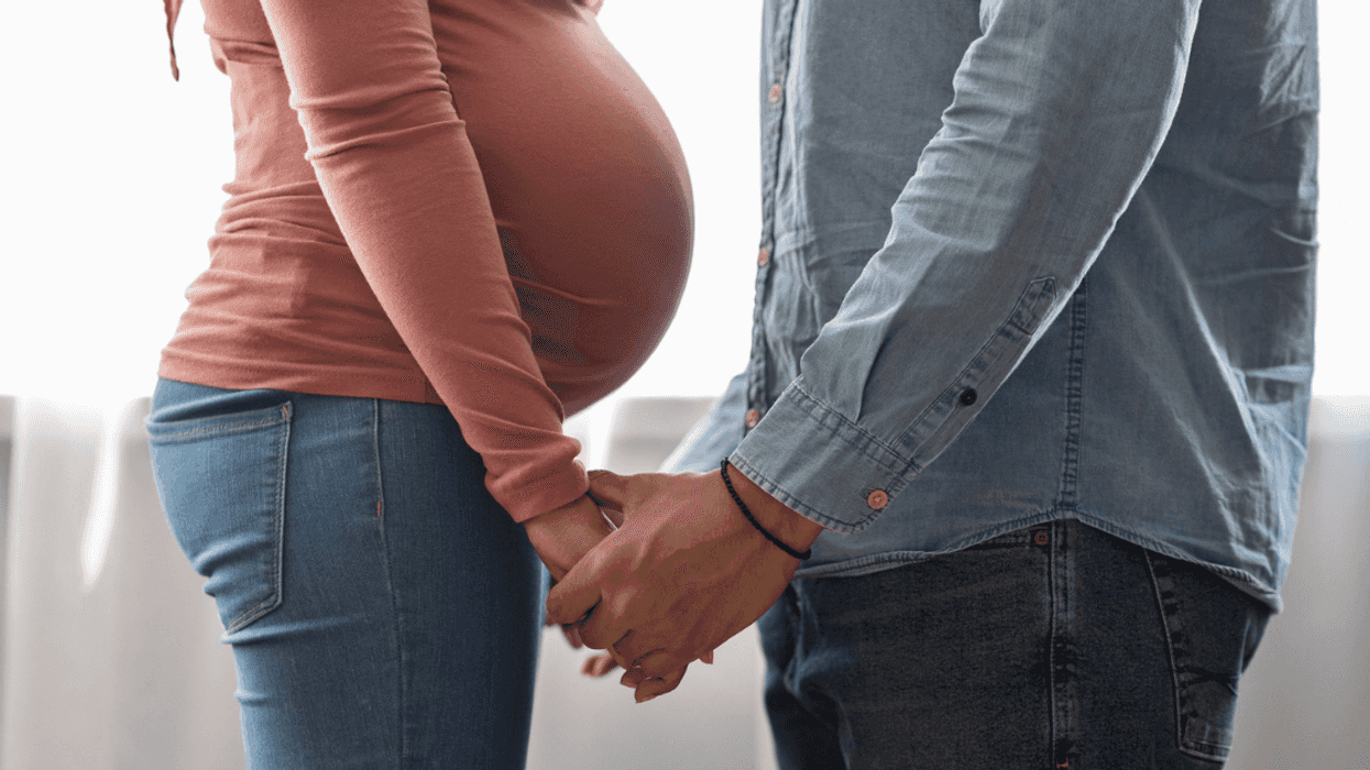 Husband having tough conversation with pregnant wife