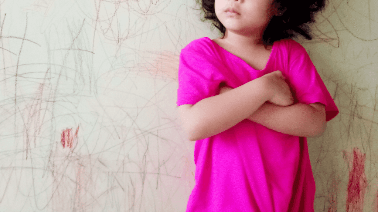 Kid scribbling on the walls