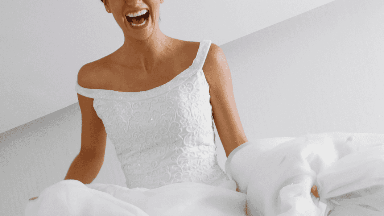 Laughing bride