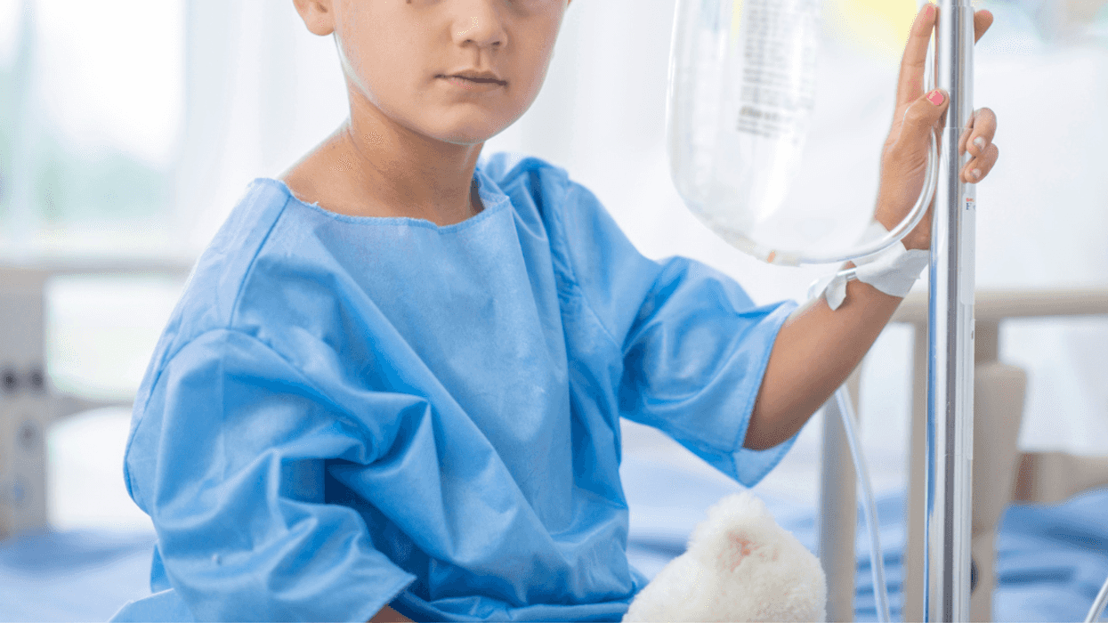 Little boy in hospital