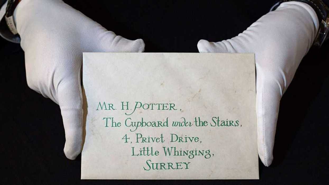 LONDON, ENGLAND - SEPTEMBER 14: Harry Potter Hogwarts Acceptance Letter with Wax Seal from Harry Potter and the Philosopher's Stone.