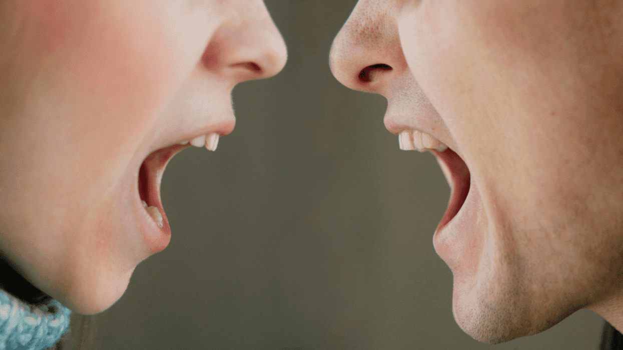 Man and woman arguing