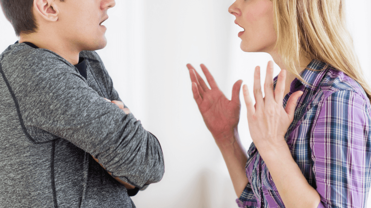 man and woman arguing