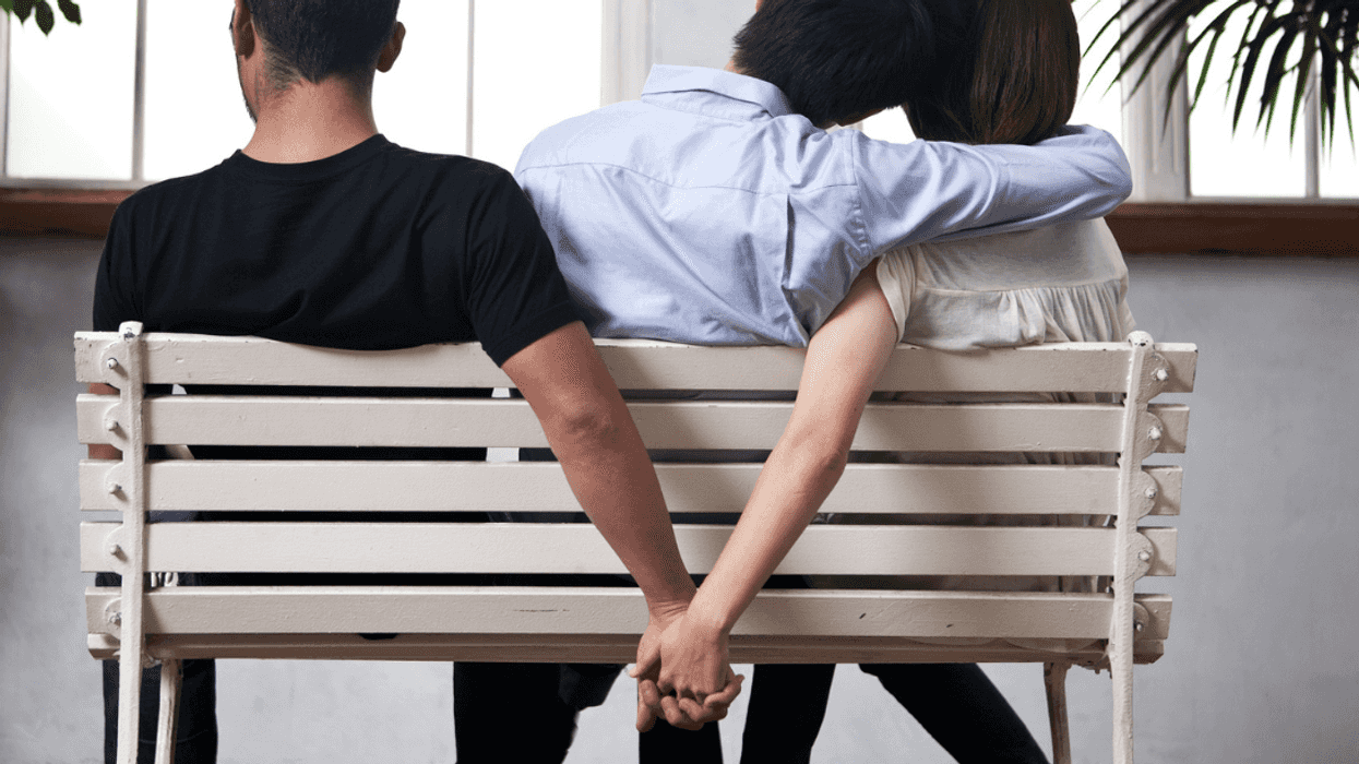 Man and woman having an affair