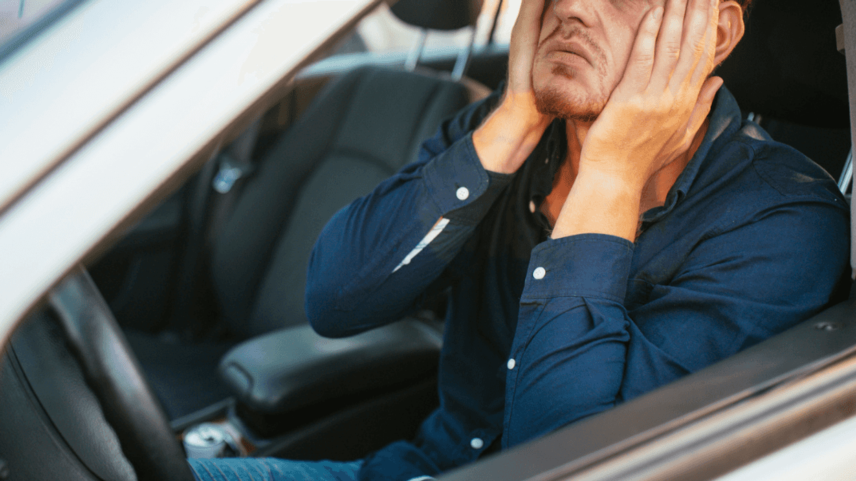 Man sitting in the car