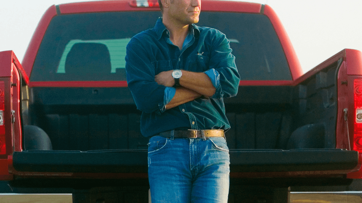 Man standing with truck